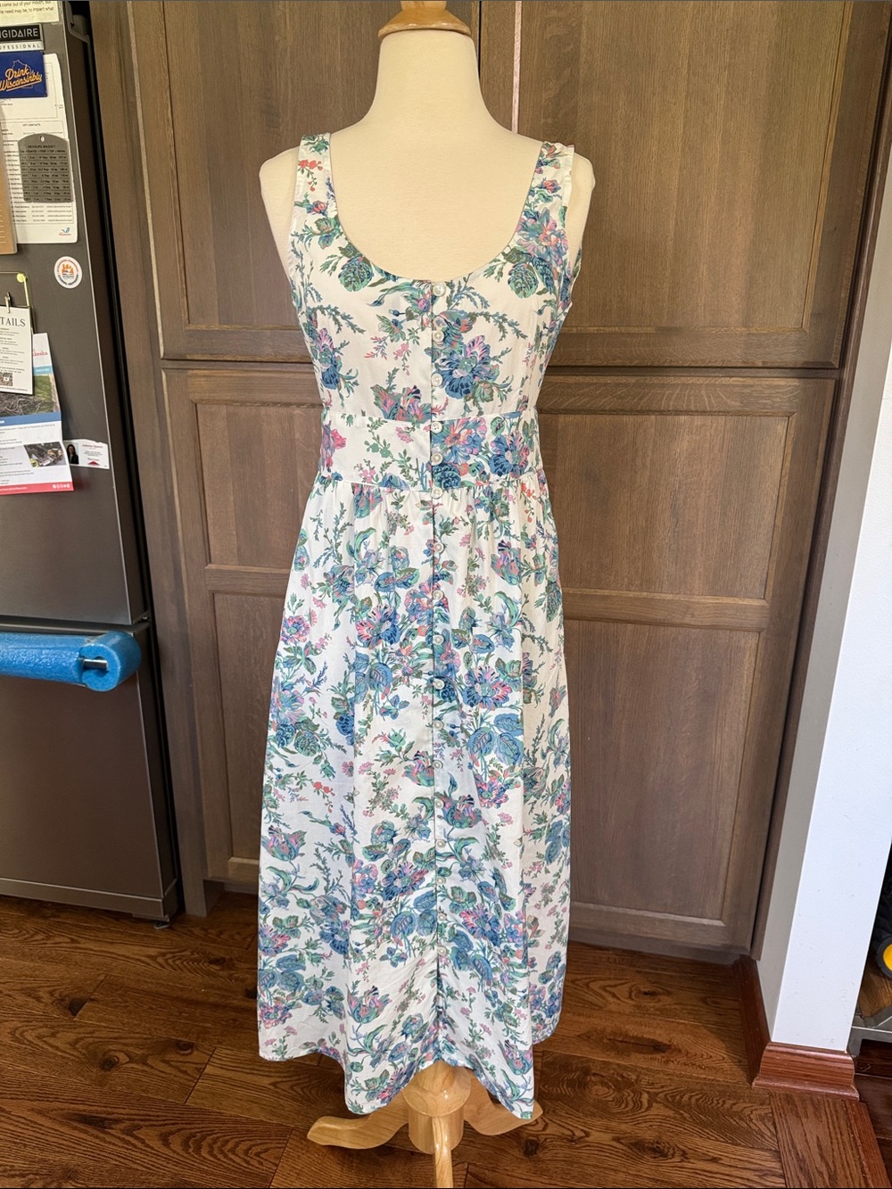 J.Crew- Button-front dress English garden dress
